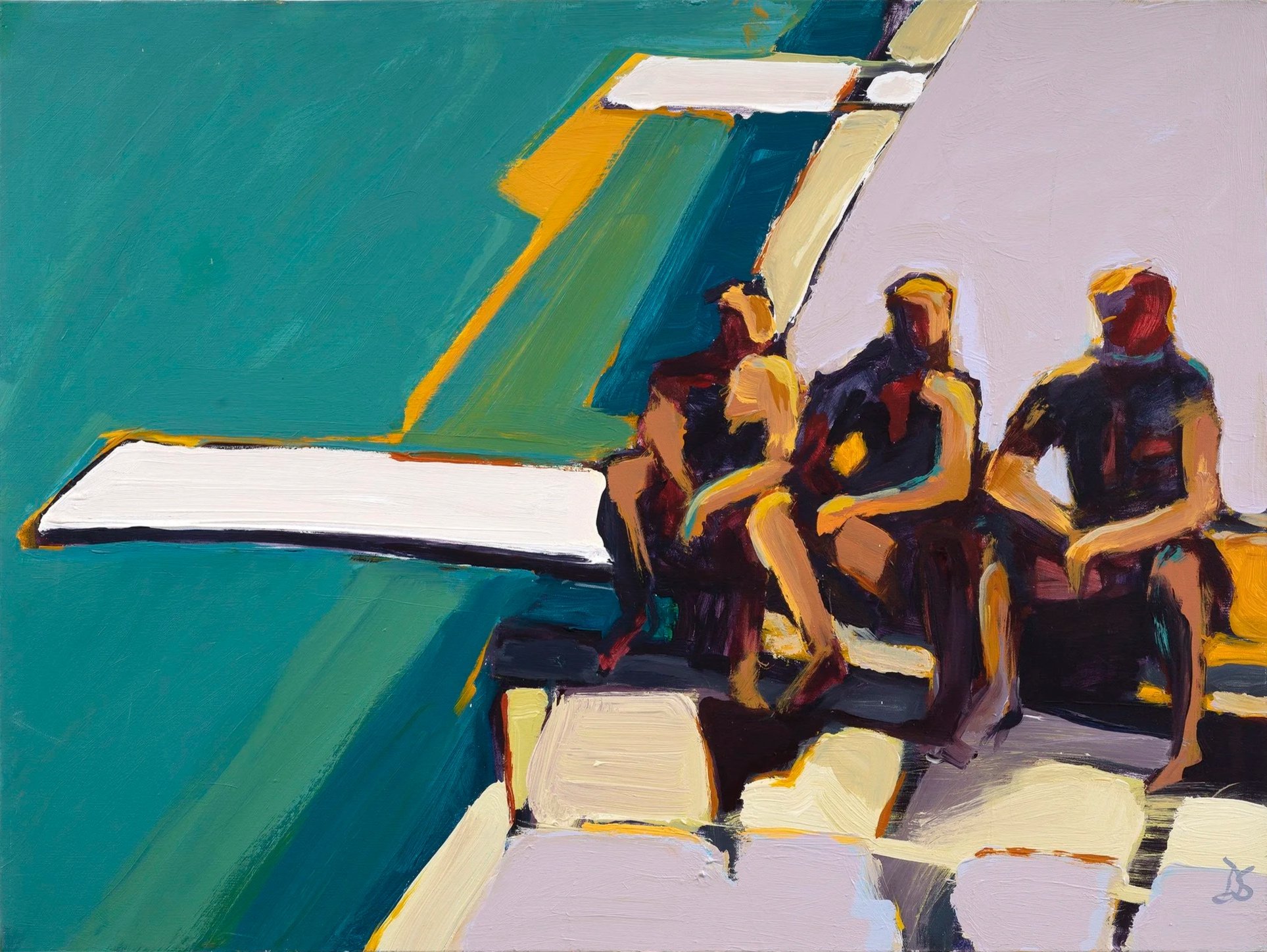 Summer Hangout
Acrylic on canvas, 30 x 40 in
[Private Collection]