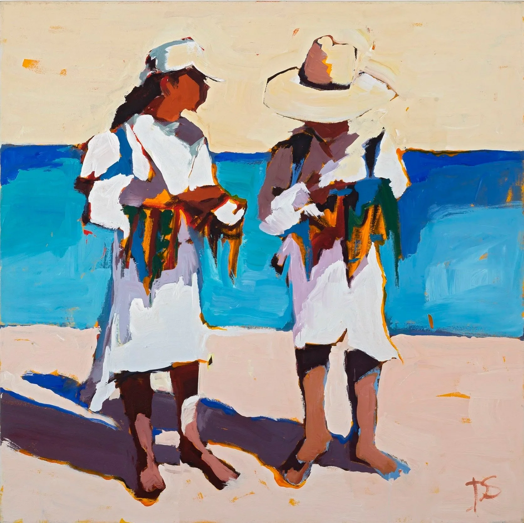 White Sand Beach Vendors
Acrylic on canvas, 40 x 40 in