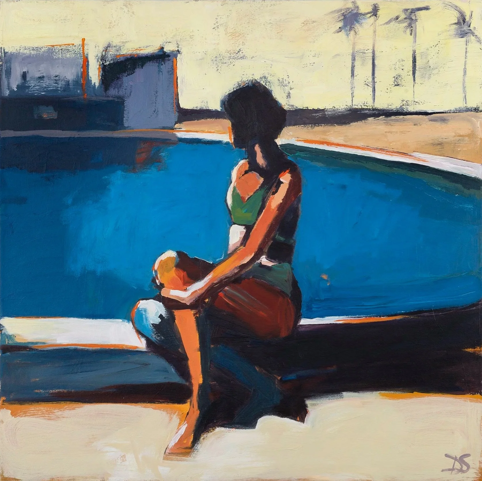 Contemplating the Water
Acrylic on canvas, 40 x 40 in