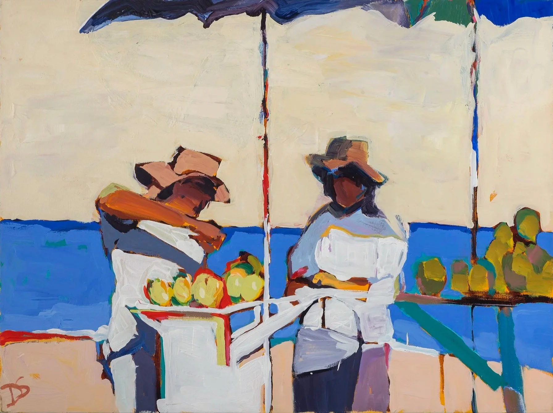 Beach Fruit Vendors
Acrylic on canvas, 36 x 48 in