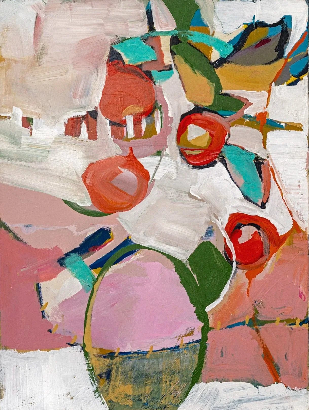Pink Vase
Acrylic on oil on canvas, 40 x 30 in
