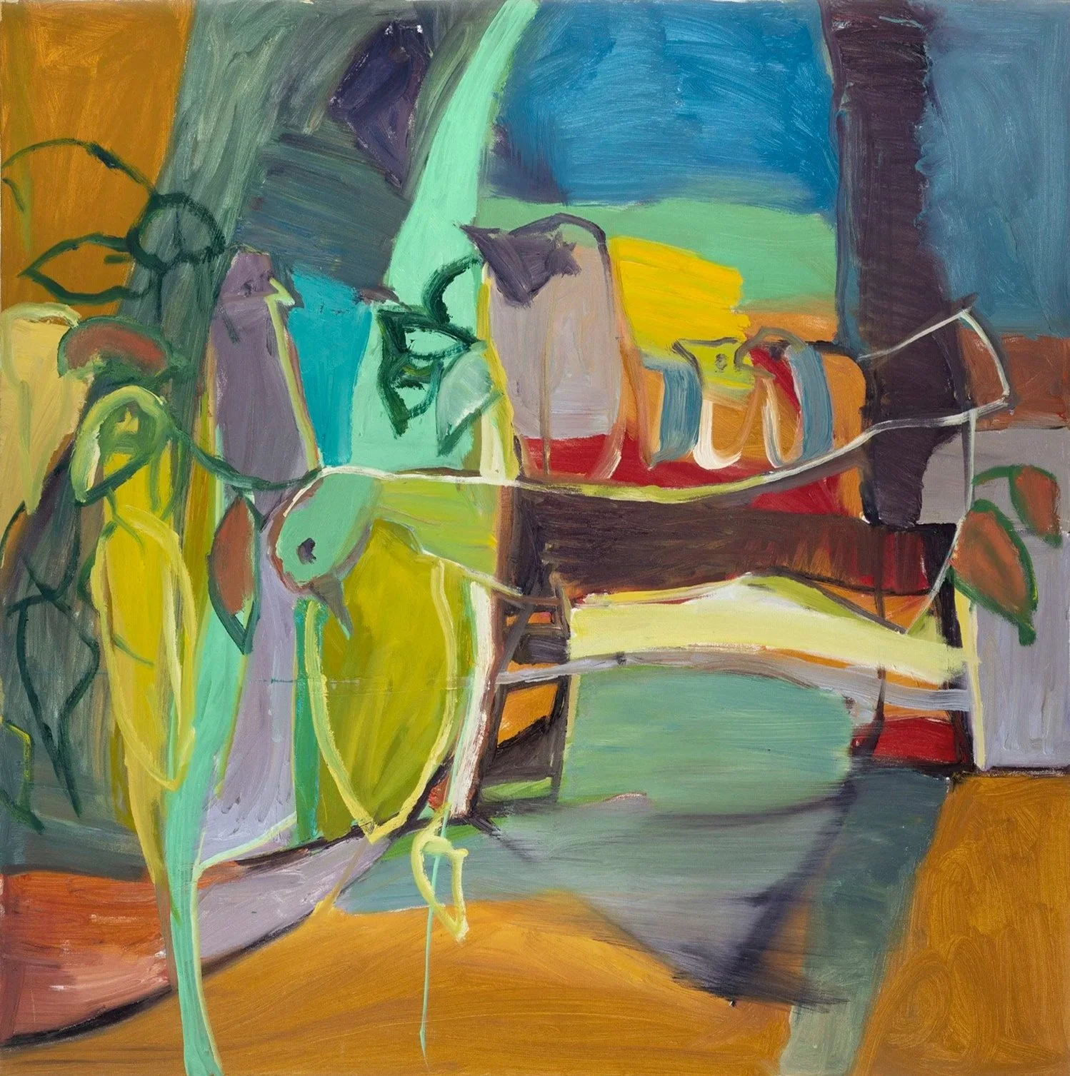 Birds
Oil on canvas, 40 x 40 in