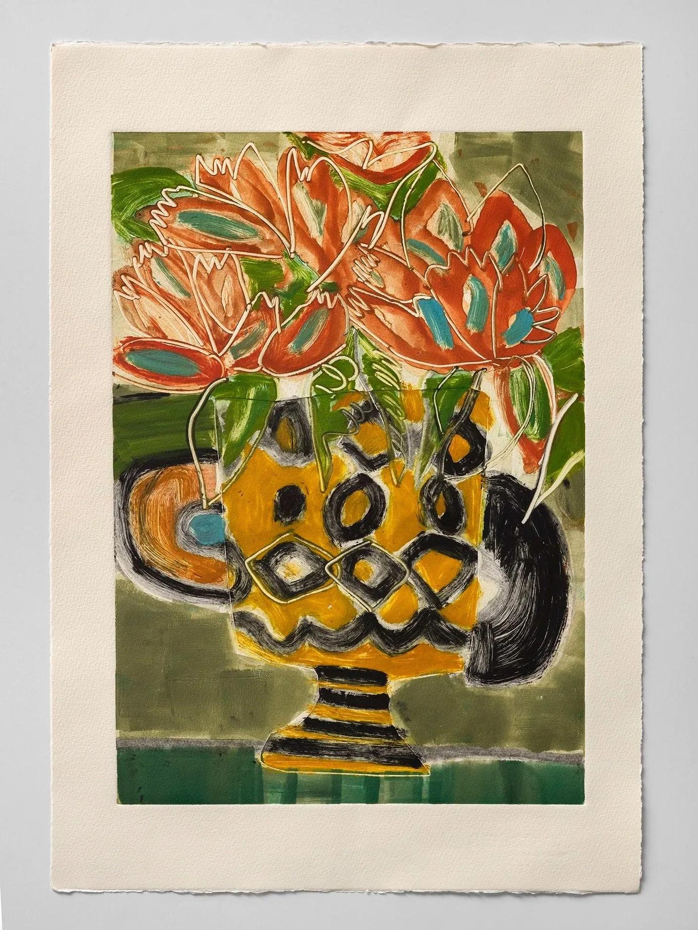 Happy Bloom
Unique monotype on paper, 22 x 15 in