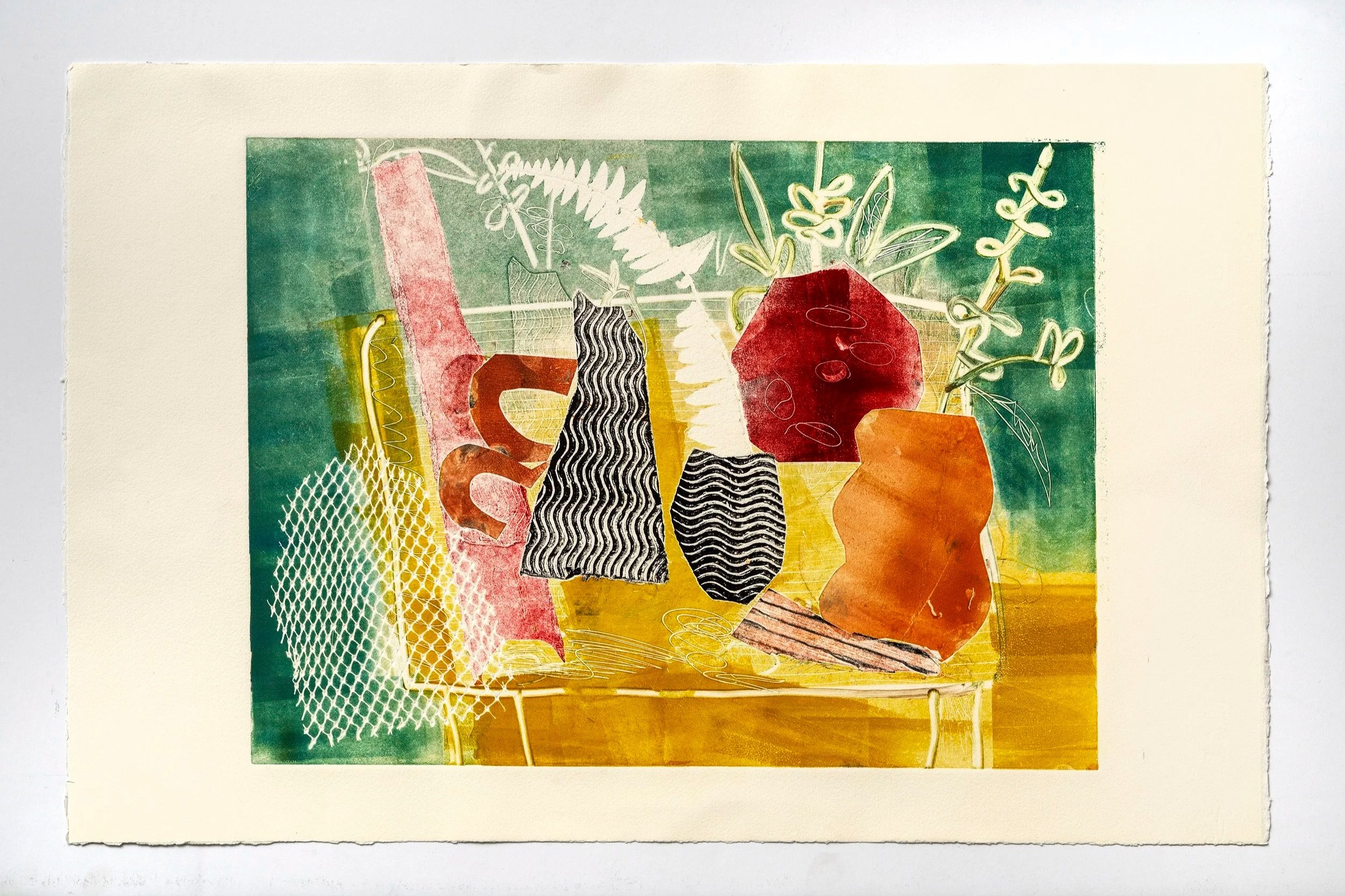 Gathered Vessels
Unique monotype on paper, 15 x 22 in