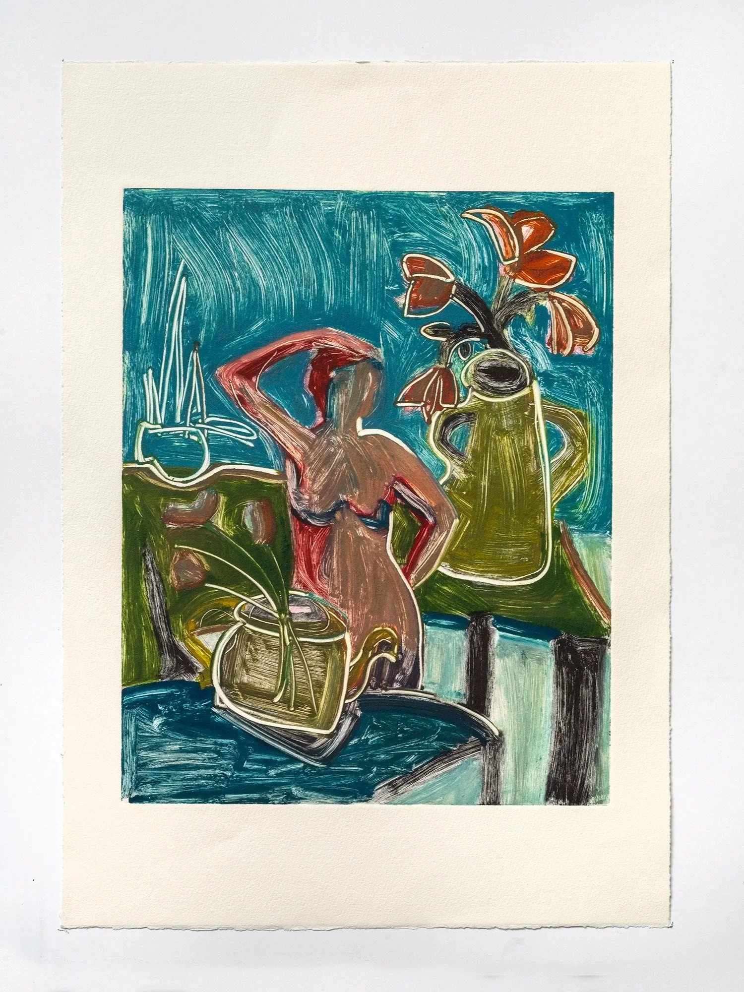 Under a Blue Sky
Unique monotype on paper, 22 x 15 in
