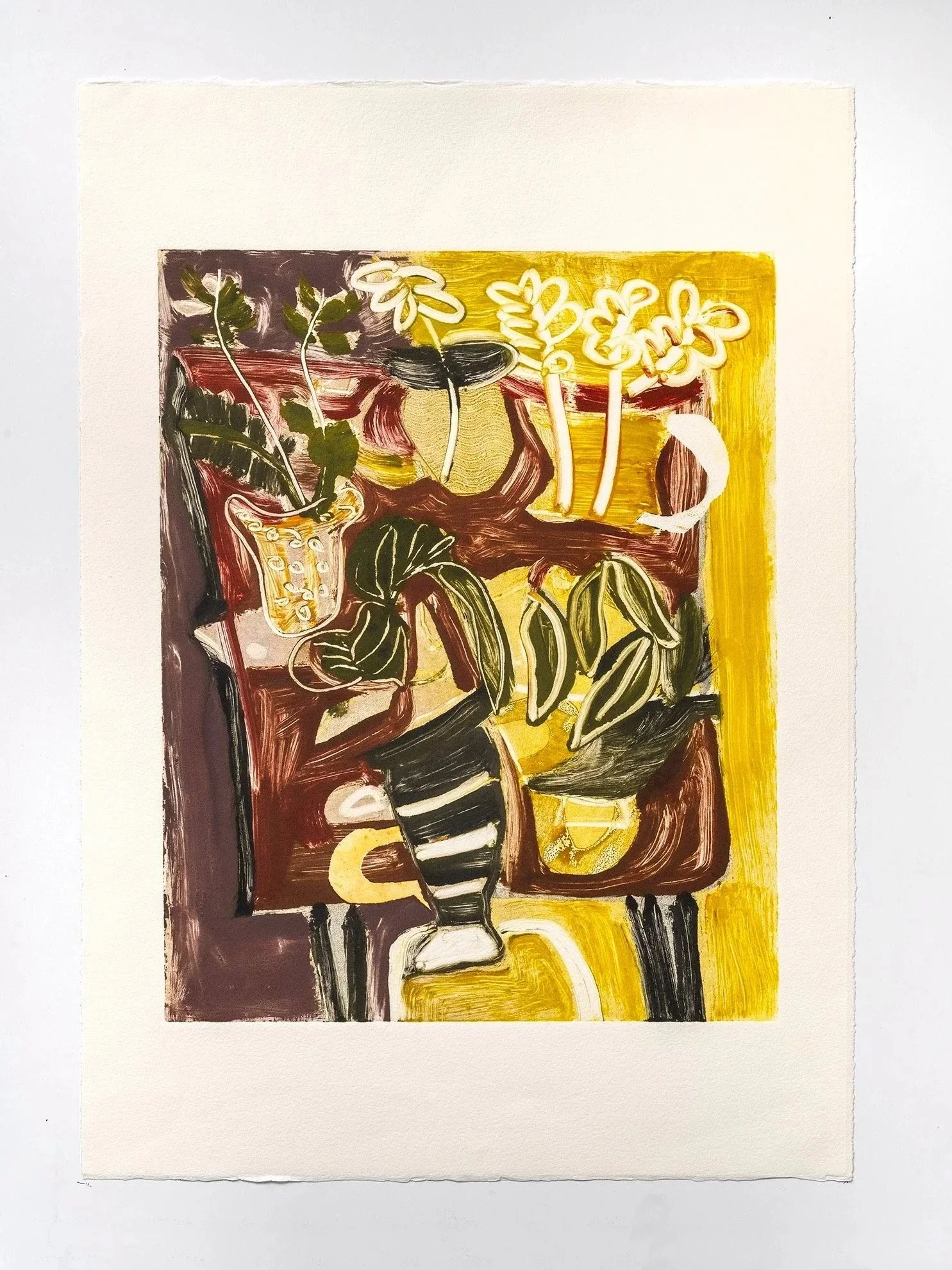 Table, Grown Over
Unique monotype on paper, 22 x 15 in