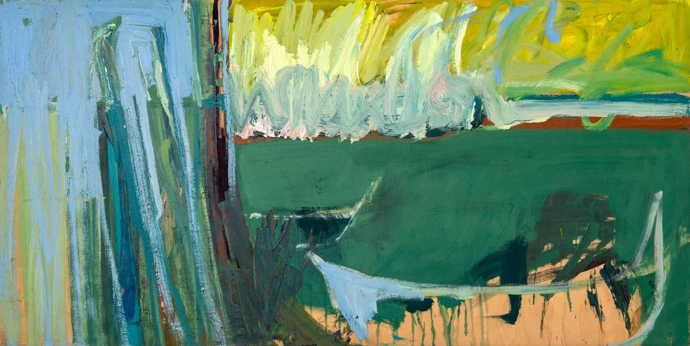 The Current 
Acrylic and oil on panel, 24 x 48 in