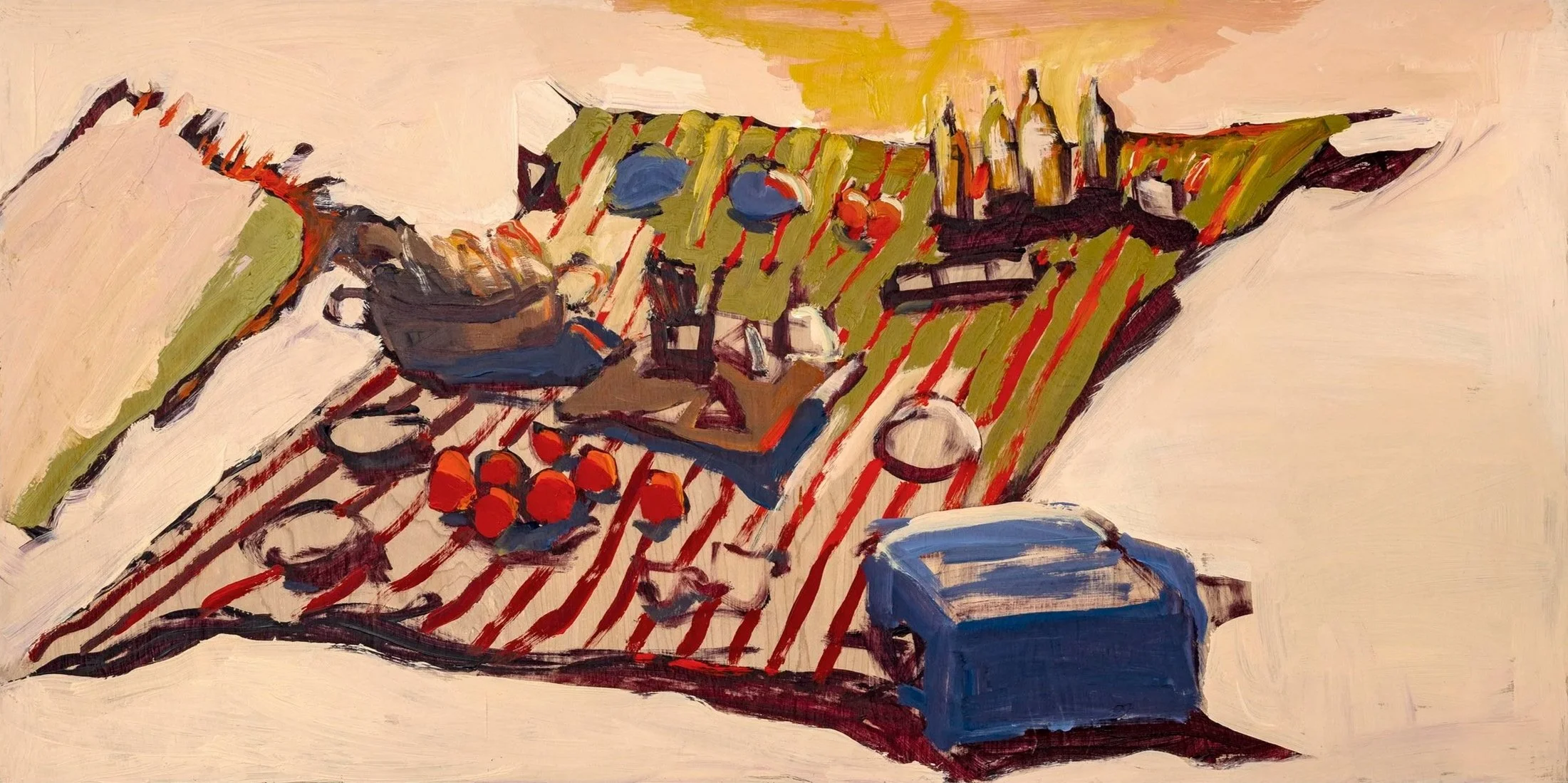 Sunny Picnic
Oil on panel, 24 x 48 in