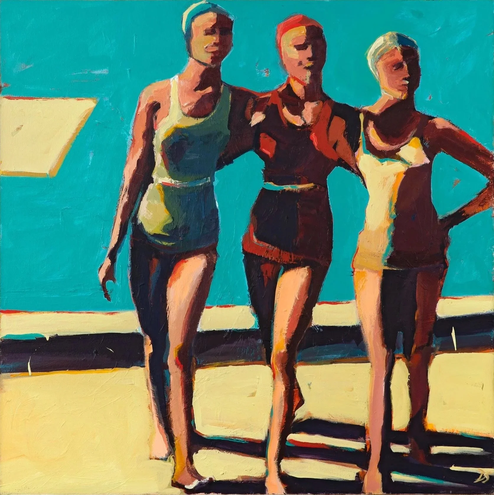 The Three Swimmers
Acrylic on canvas, 48 x 48 in
[Private Collection]