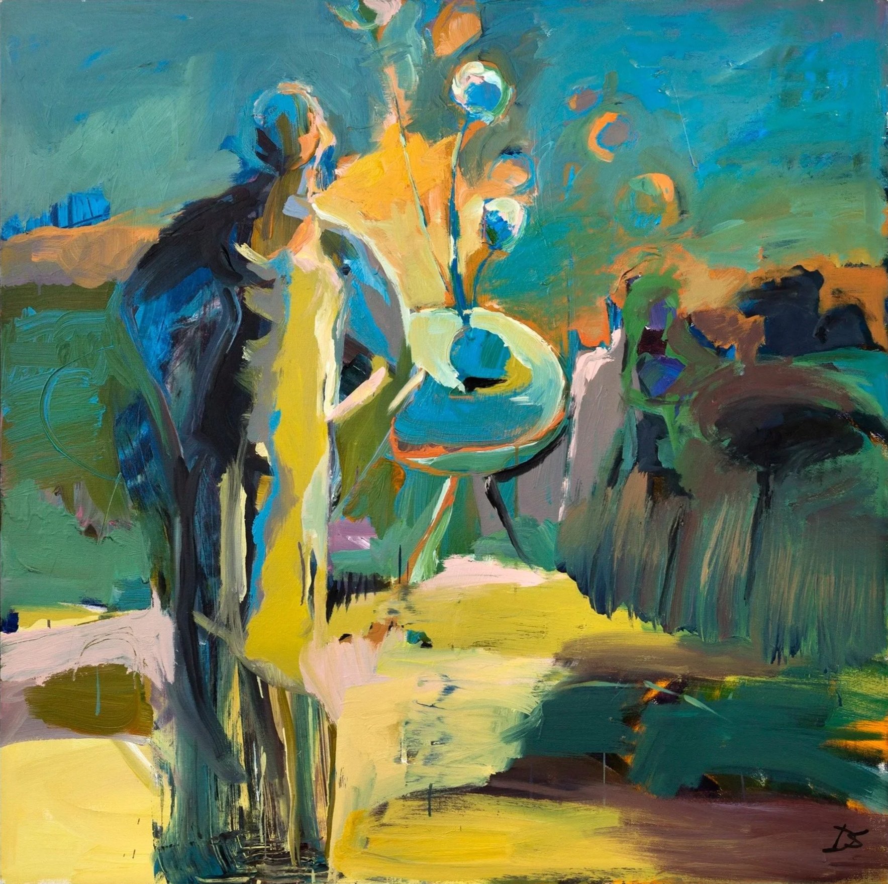 Awaiting for the Celebration
Acrylic on canvas, 48 x 48 in