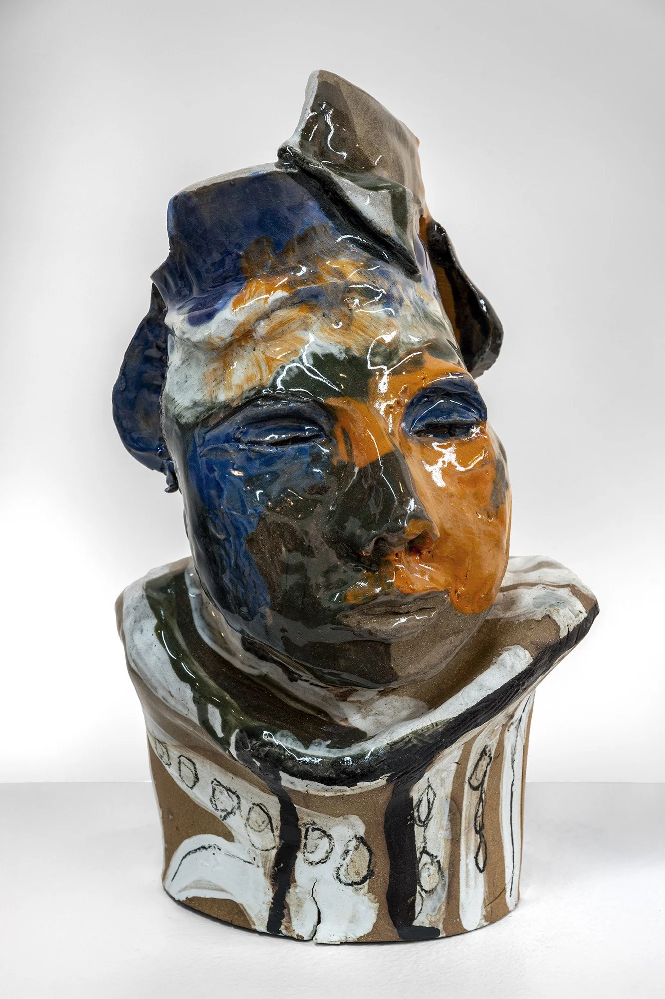 Stillness
Stoneware, underglazes, underglaze crayons, glazes
12.5 x 8 x 5 in