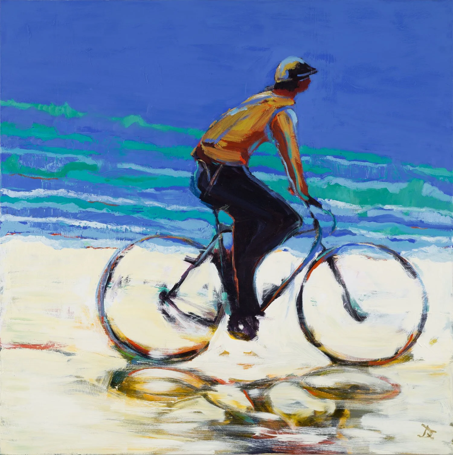 Sunny Beach Ride
Acrylic and oil on canvas, 48 x 48 in