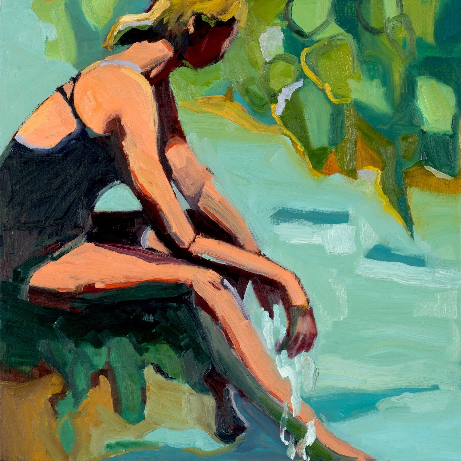 Dipping Toes
Oil on canvas, 24 x 24 in