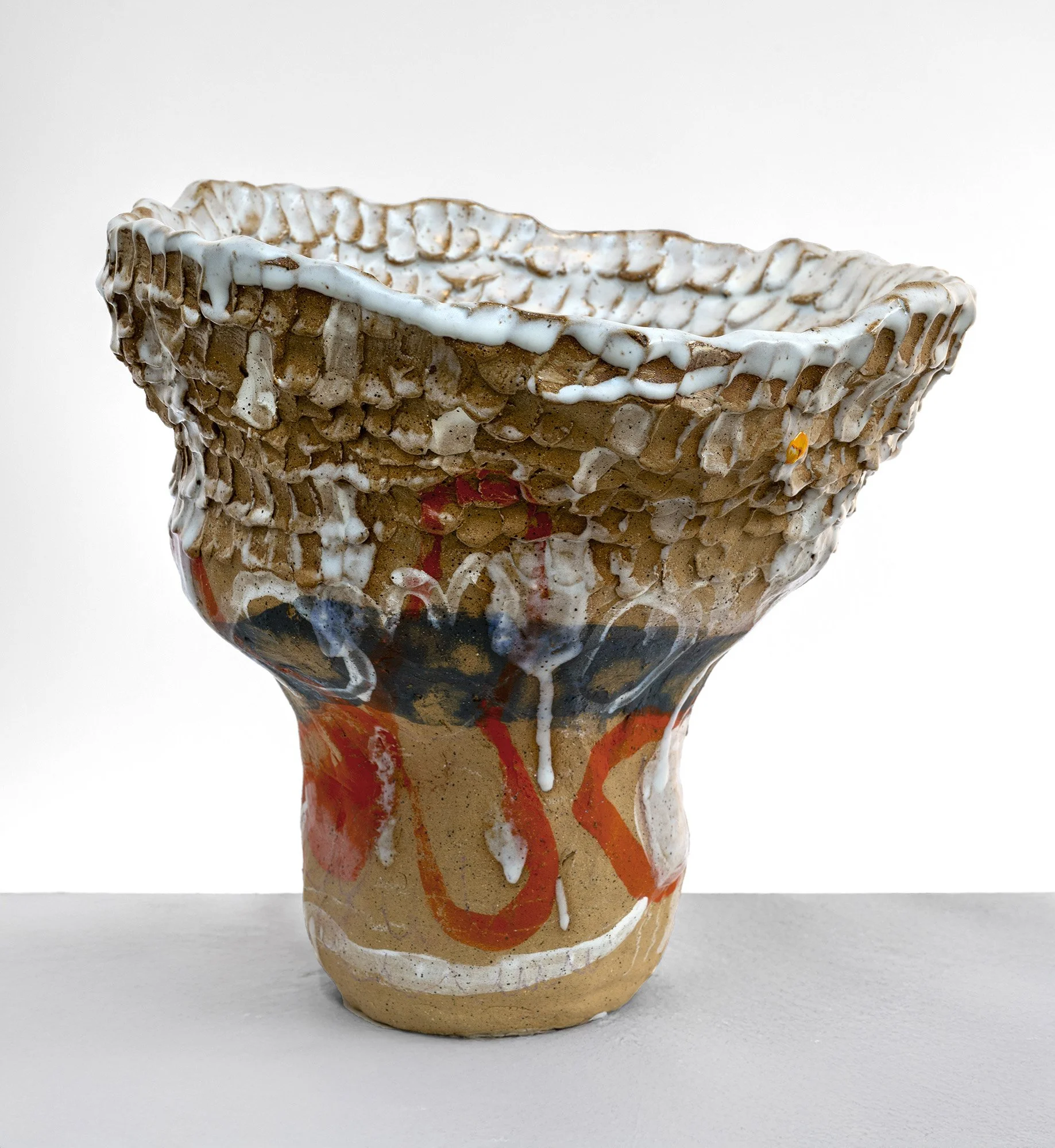 She Opens Slowly
Stoneware, slips, underglazes, glazes
10 x 12 x 5 in