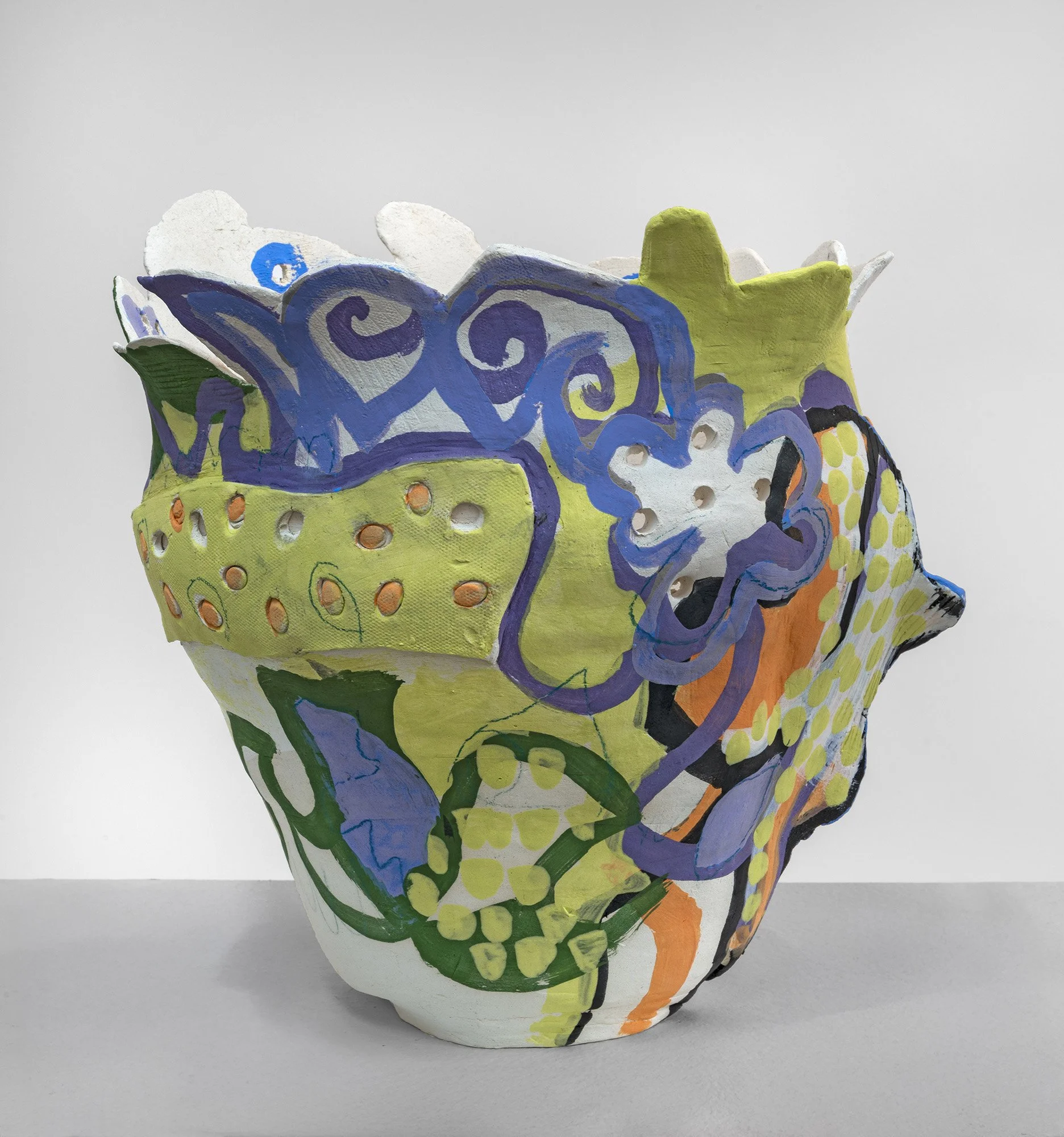 She Blooms Wild and Crowned
Porcelain, underglazes
12 x 12 x 6 in