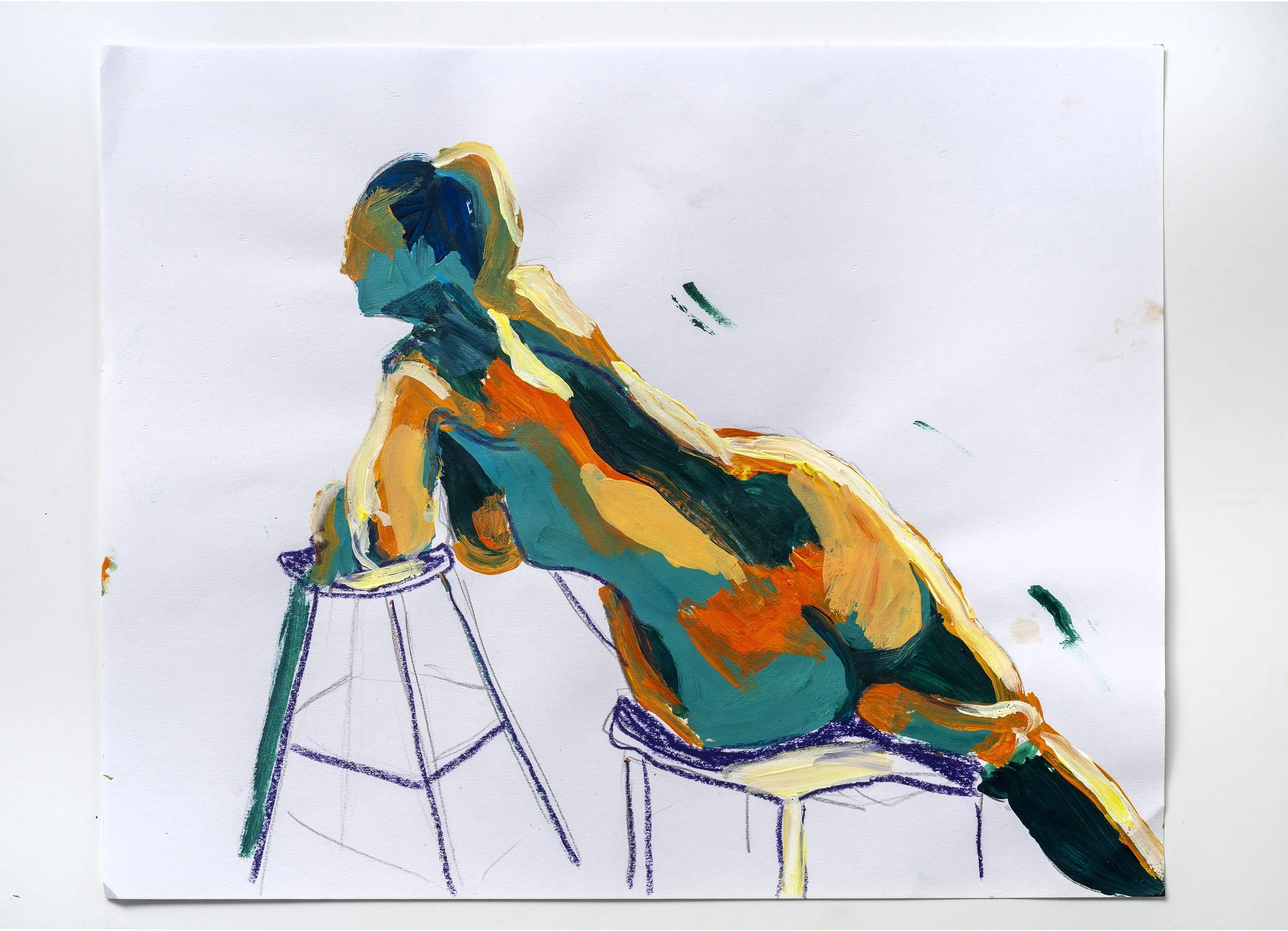 Gesture IX
Mixed media on paper