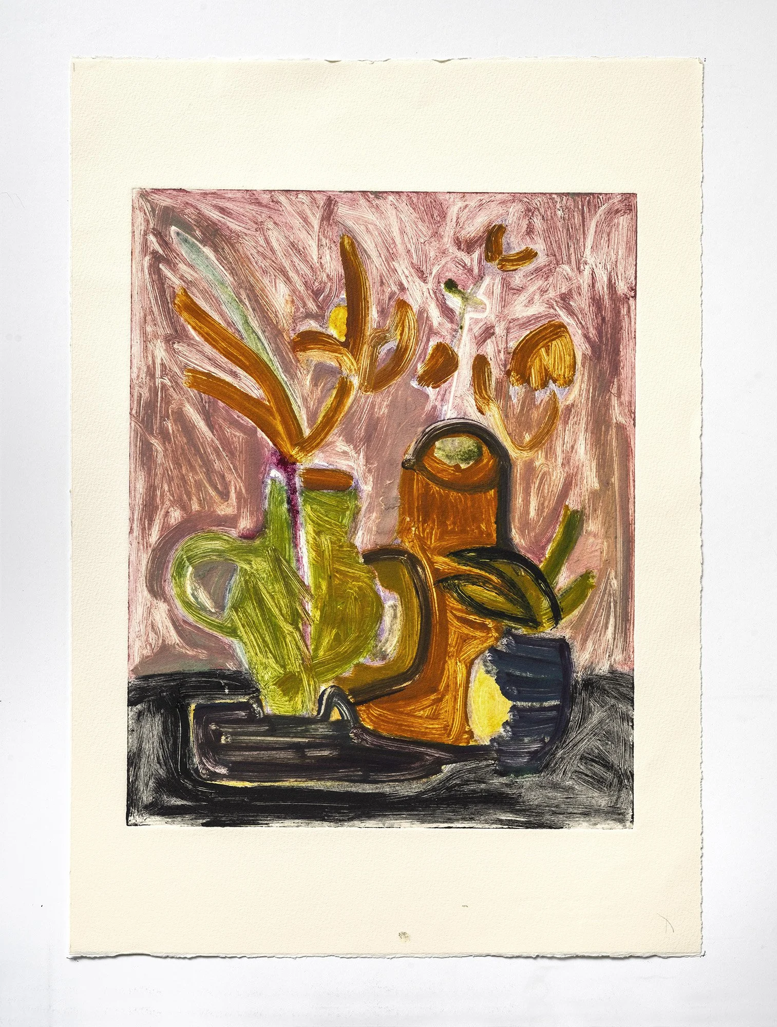 Warm Hour
Unique monotype on paper, 22 x 15 in