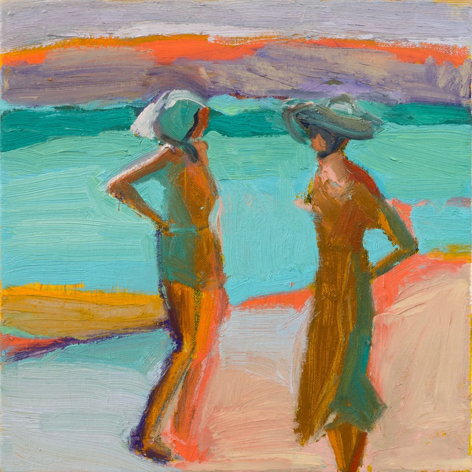Sunset Conversation
Oil on canvas, 12 x 12 in
