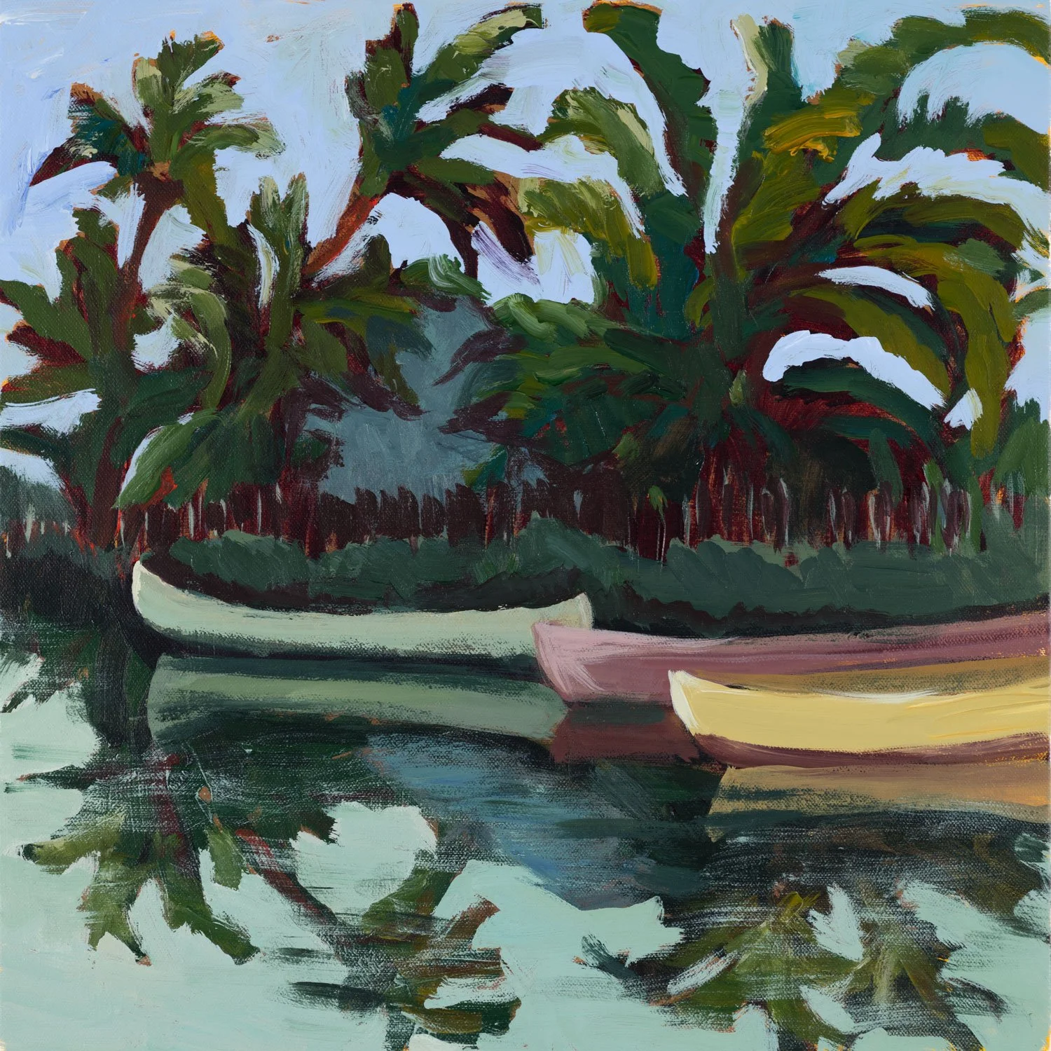 Reflections
Acrylic on canvas, 16 x 16 in