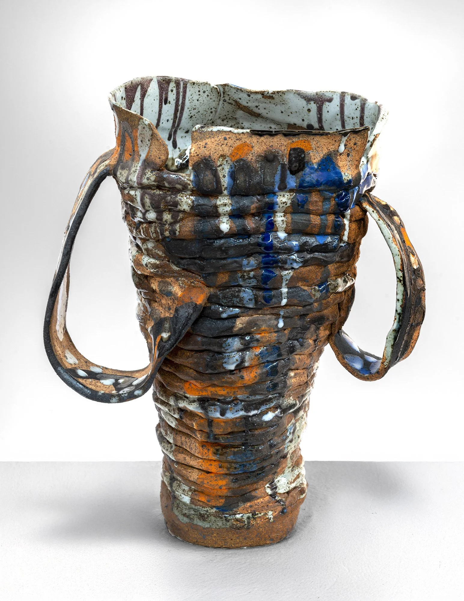 She Holds Herself Together
Stoneware, underglazes, glazes
13 x 11 x 4.5 in