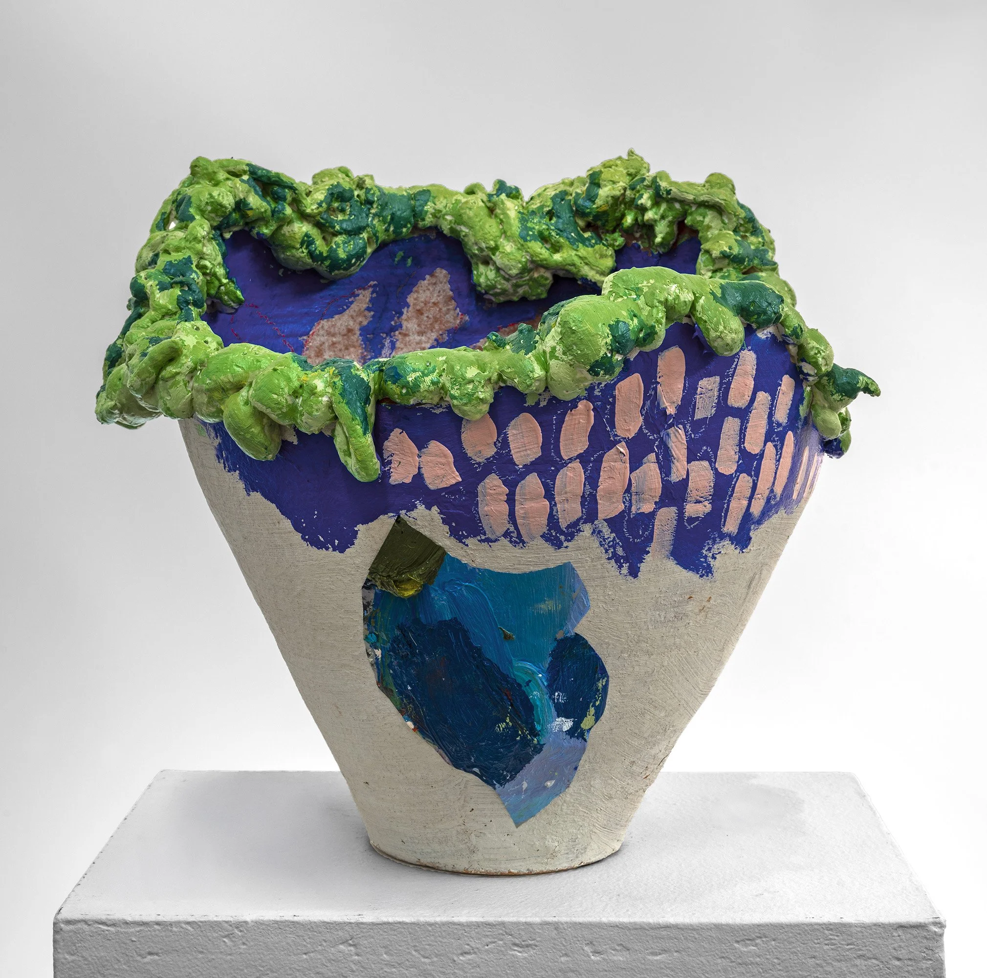 Young Renewal
Stoneware, slips, underglazes, acrylic, mixed media
16 x 18 x 6 in