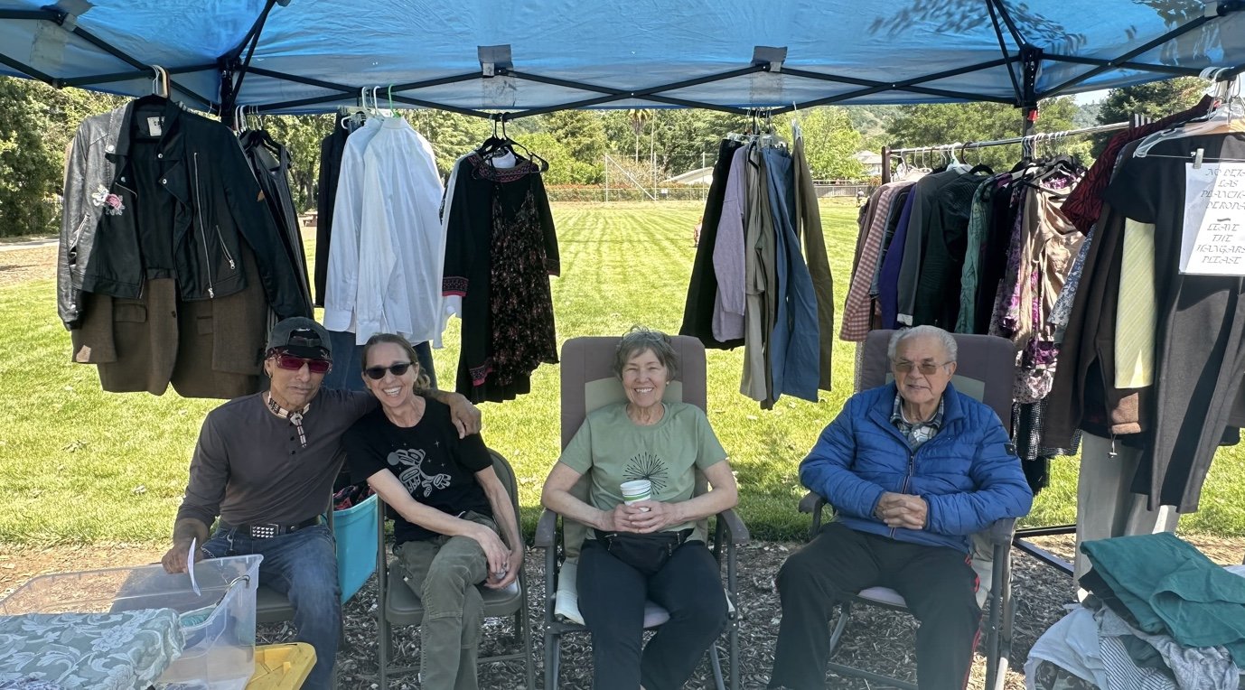 Ka’Lanë, Tanya, Gloria & John at Larson Park Ribbon Cutting Mutual Aid Pop Up