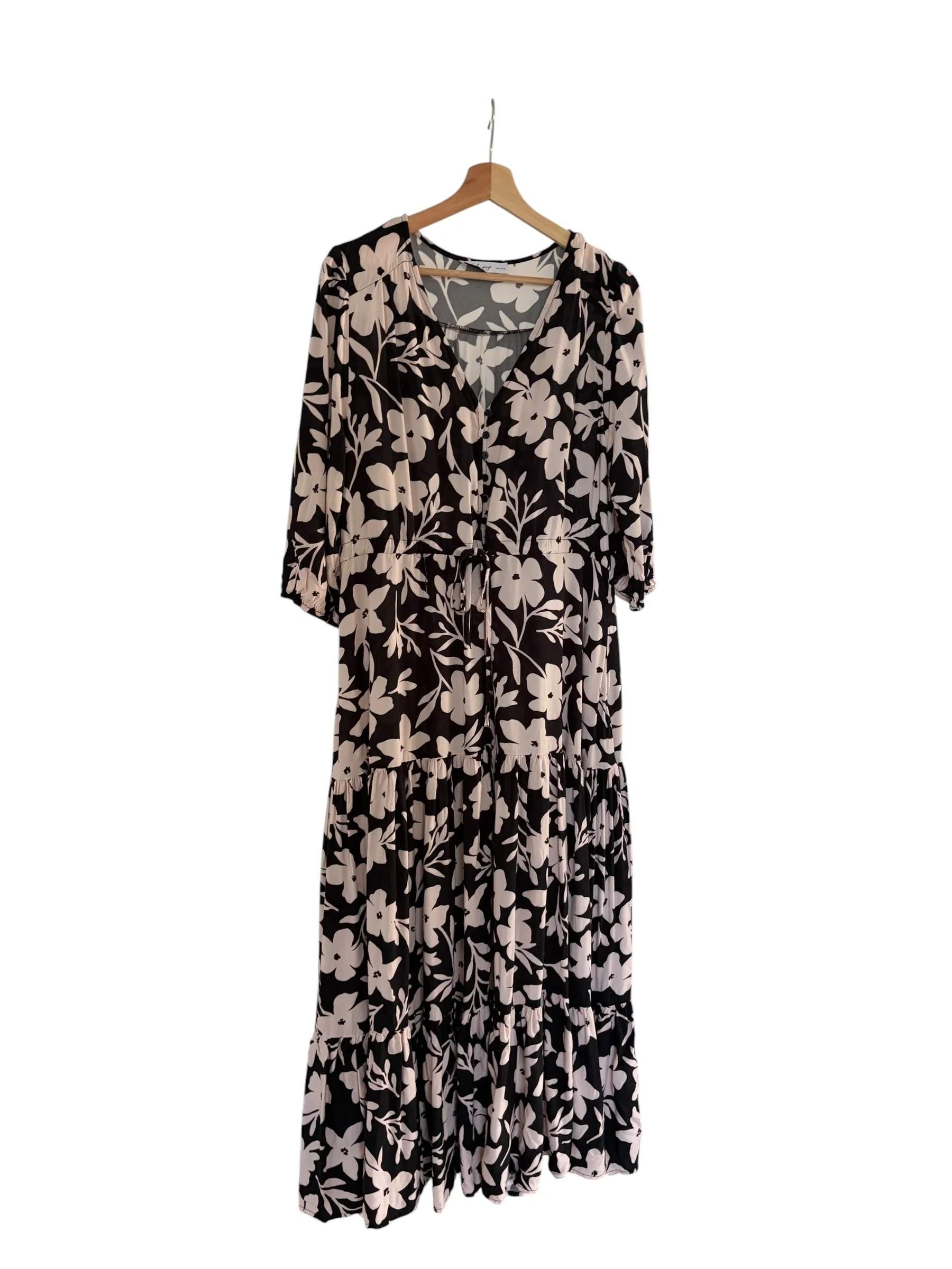 Petal & Pup Black Augusta Print Dress Size XL