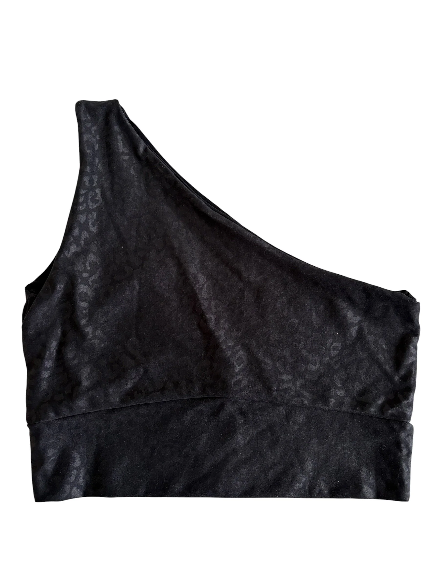 Exotica Athletica Black Leopard Print Crop Size L