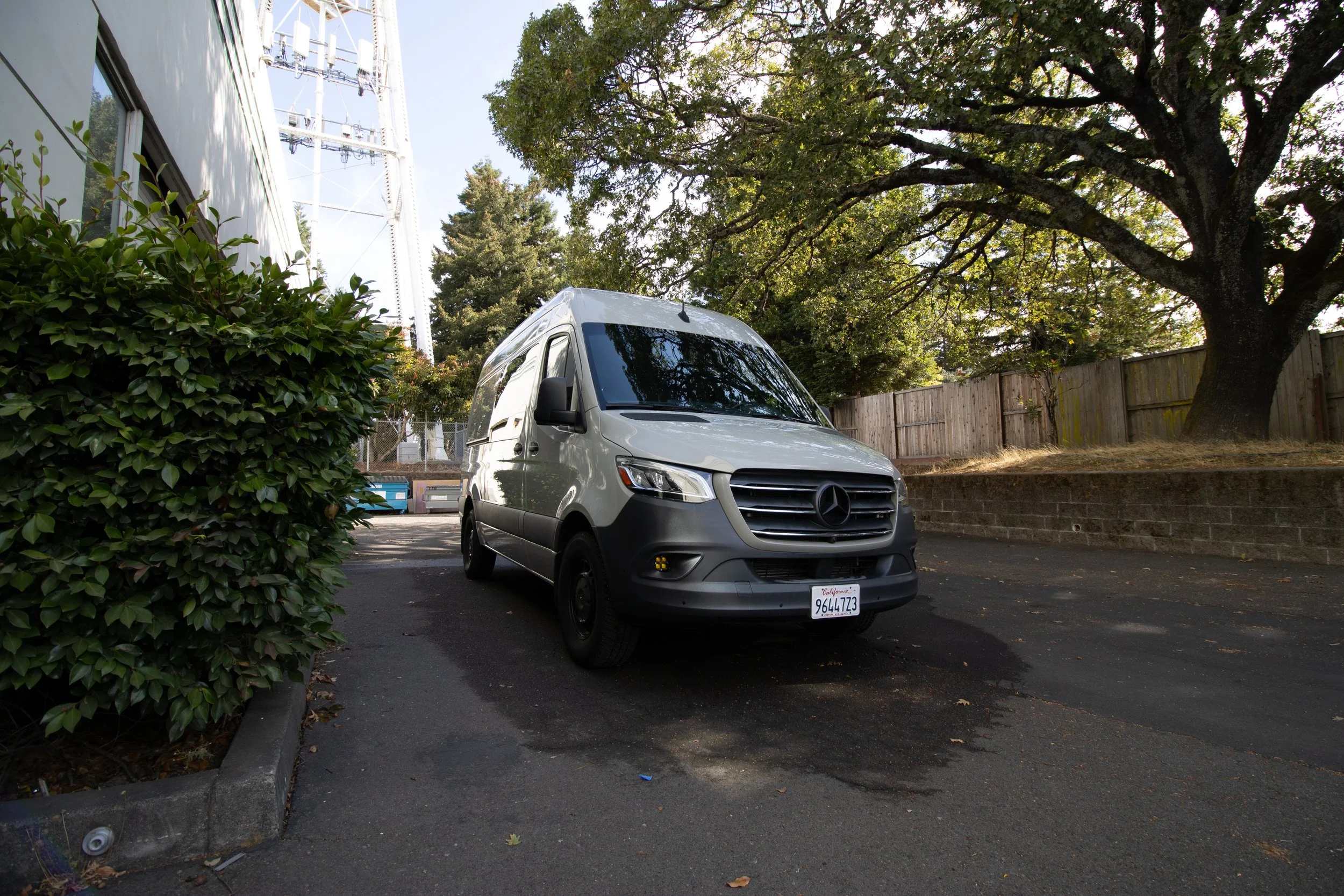 Grey Mercedes Sprinter Van