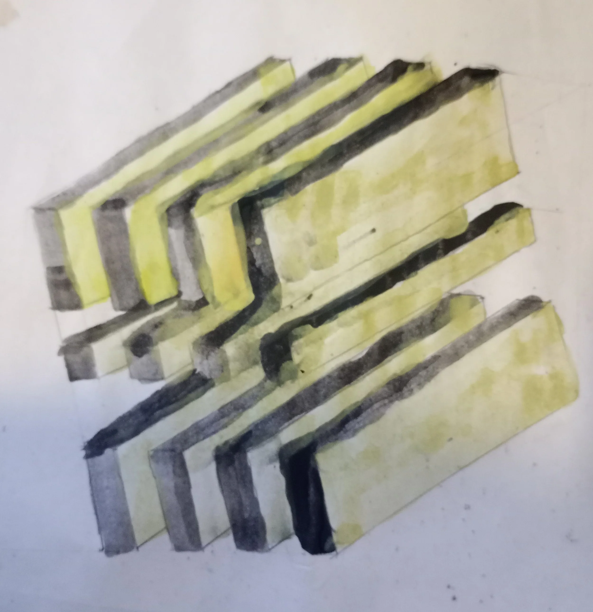 a cube constructed from 3d rectangles