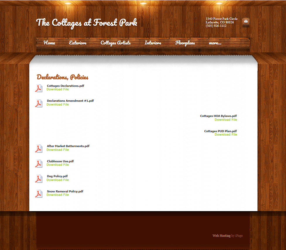 Current Policy Page