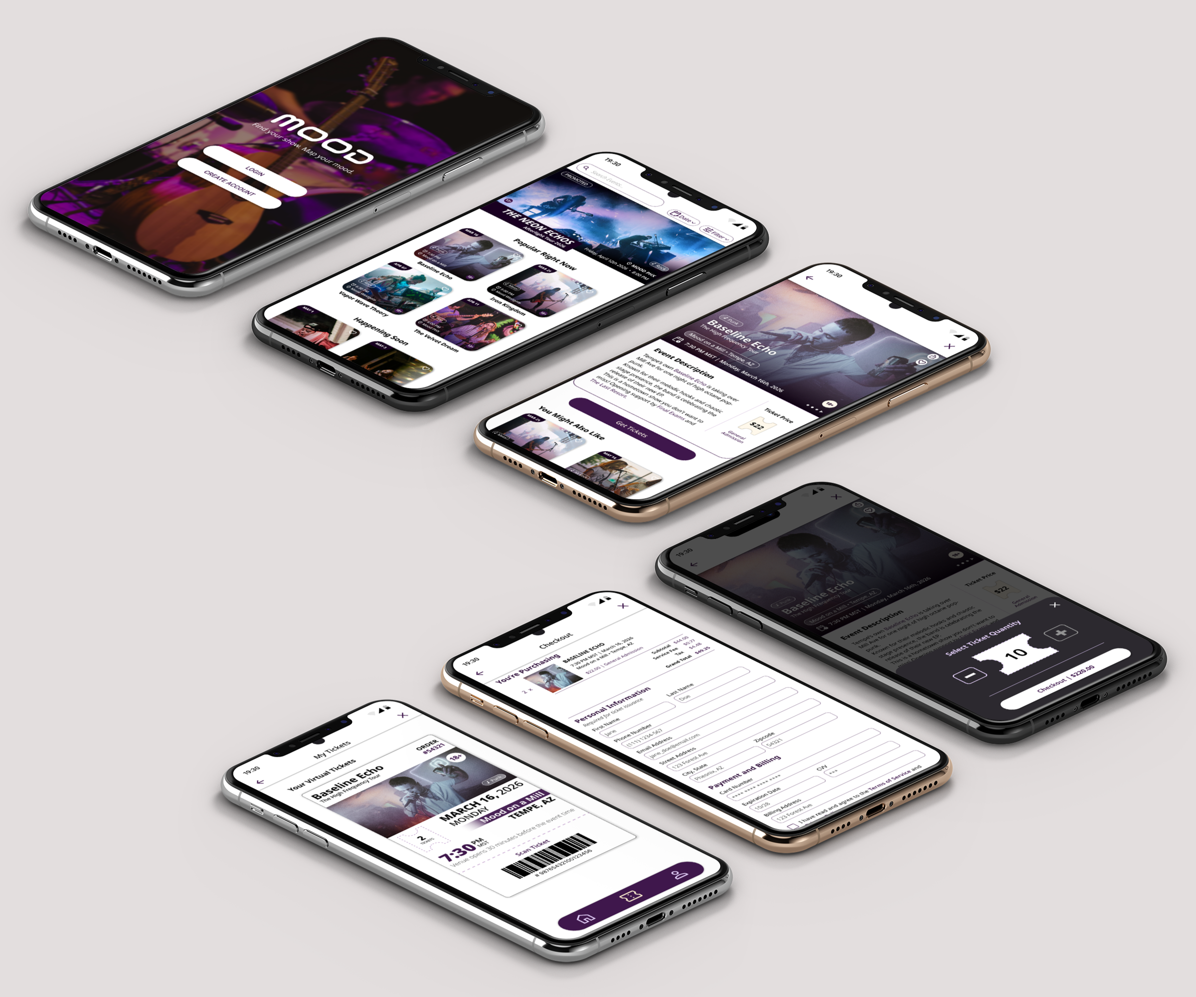Mood App Screens Mockup Image