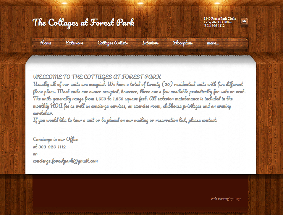 Current Contact Page