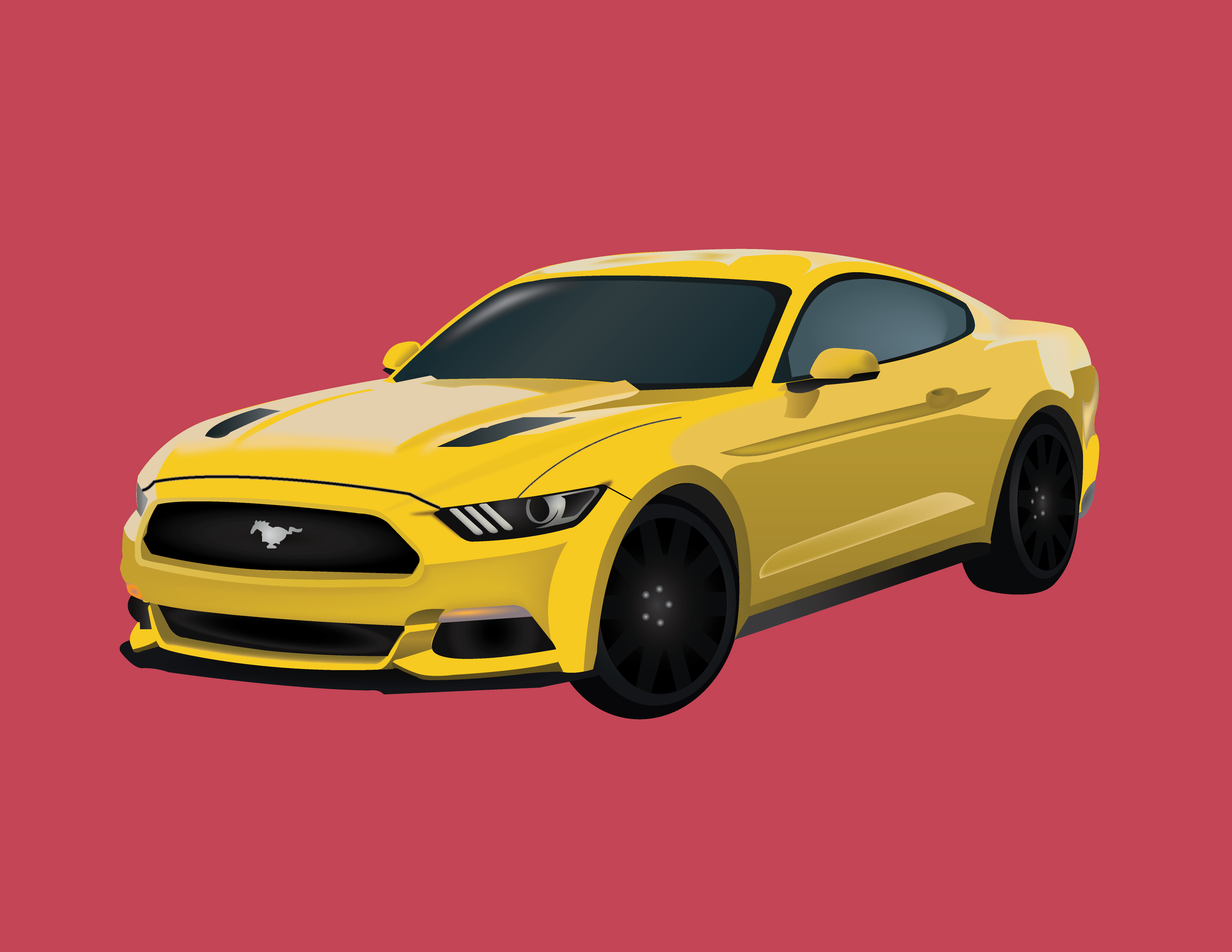 Ford Mustang Vector Illustration Image