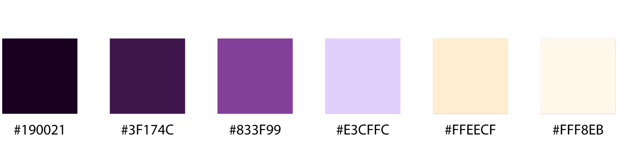 Color Palette Image with Hex Codes
