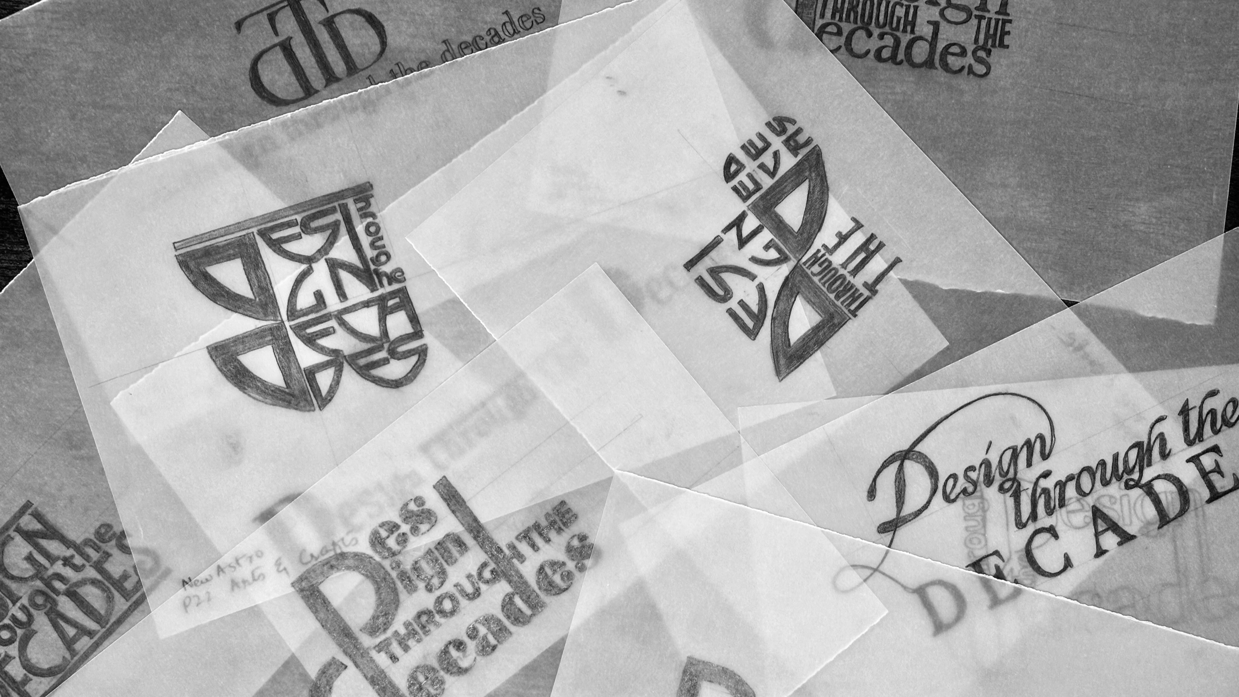 Design through the Decades Logo Sketches