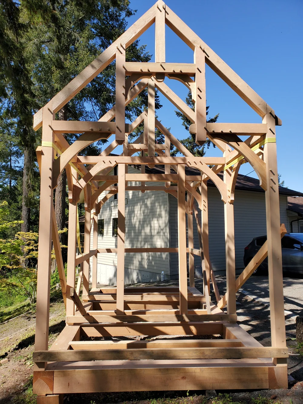 Custom backyard bunkie exterior