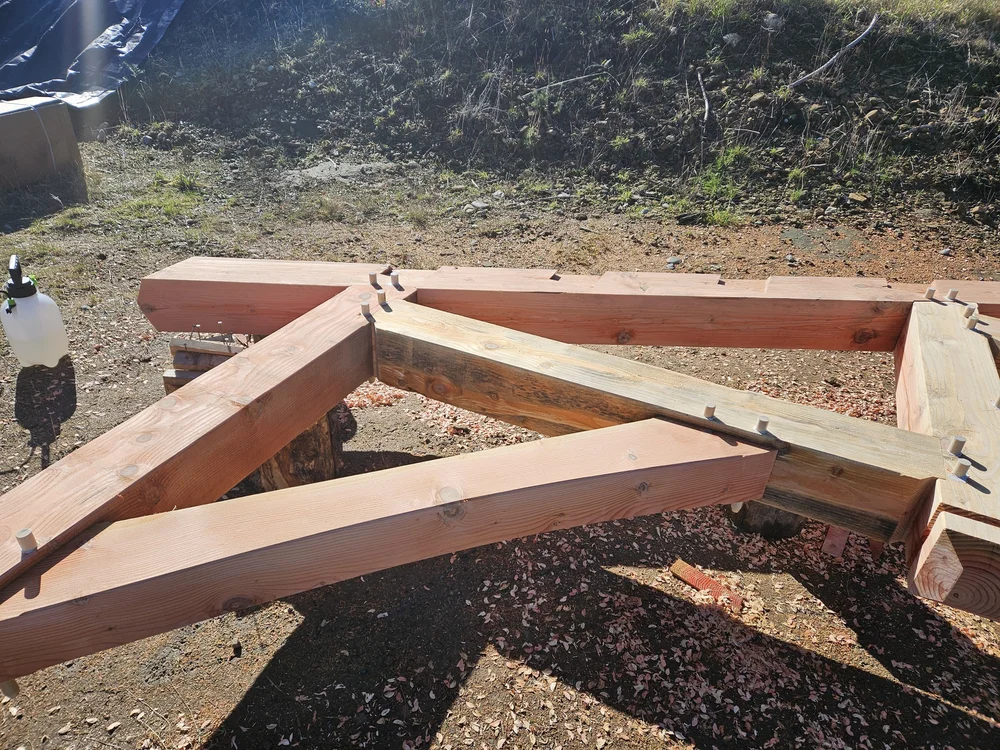 Pavilion framing close up
