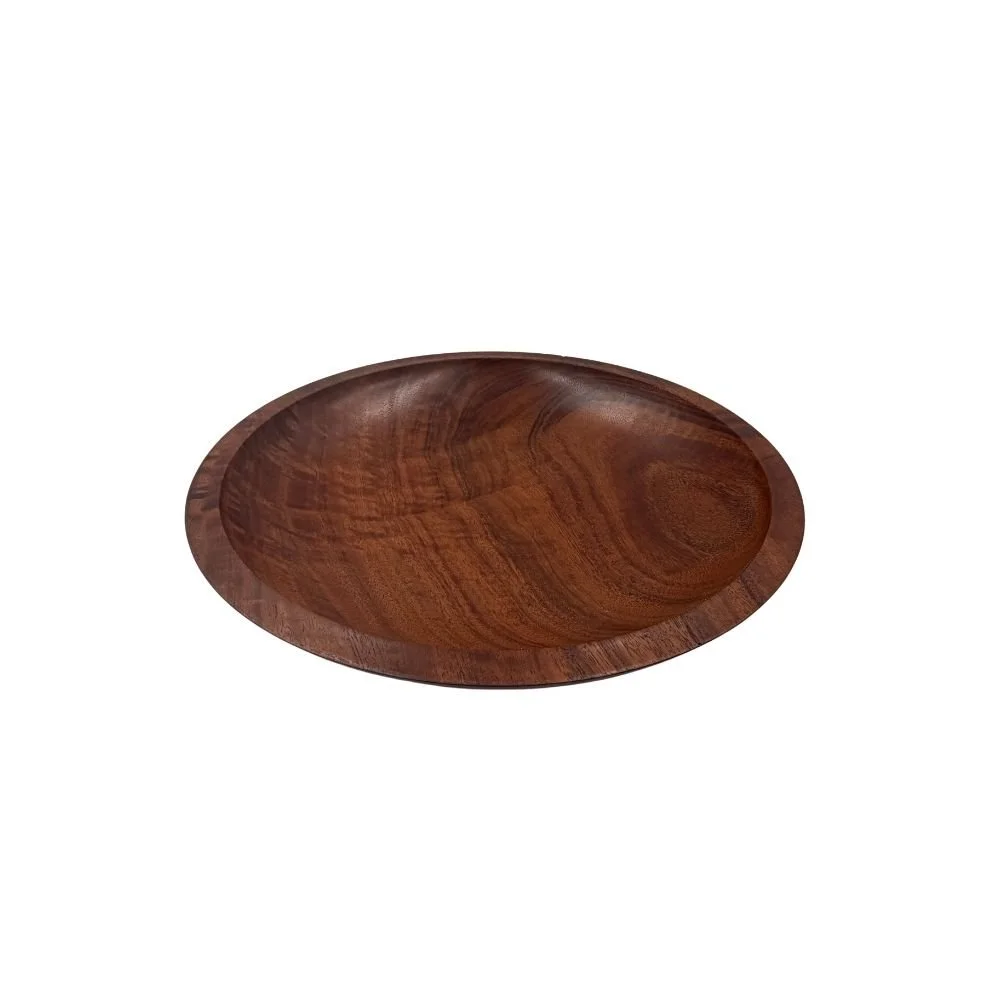 Above view of large serving bowl in Jarrah timber, crafted by Andrew McNamara Woodturning.