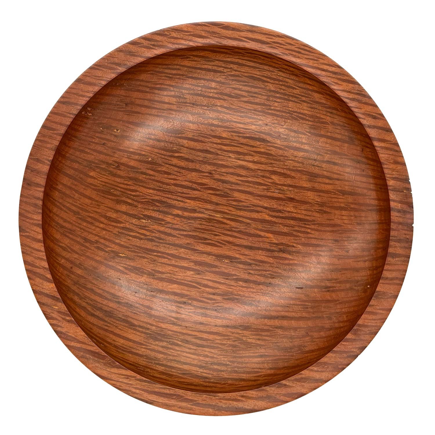 Above view of medium serving bowl in Sheoak Timber, crafted by Andrew McNamara Woodturning