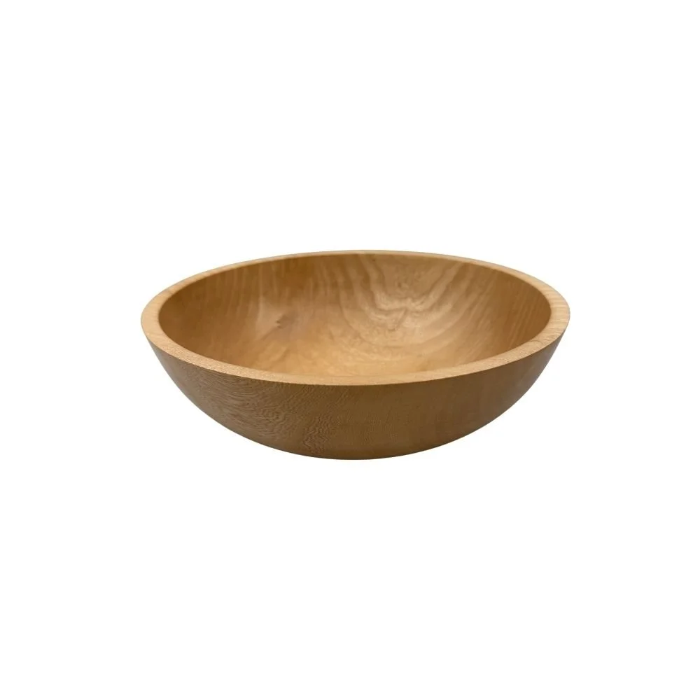 Side/above view of large serving bowl in Jacaranda, crafted by Andrew McNamara Woodturning.