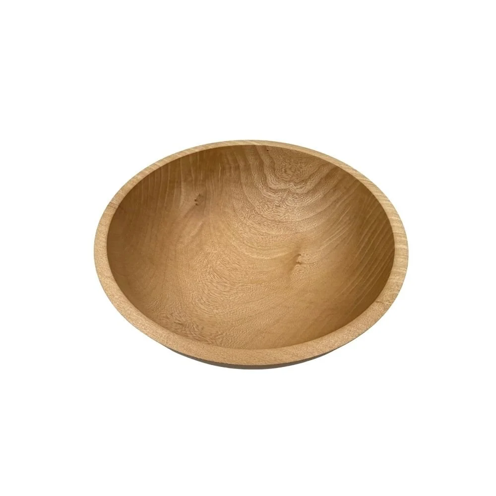 Above view of large serving bowl in Jacaranda, crafted by Andrew McNamara Woodturning.