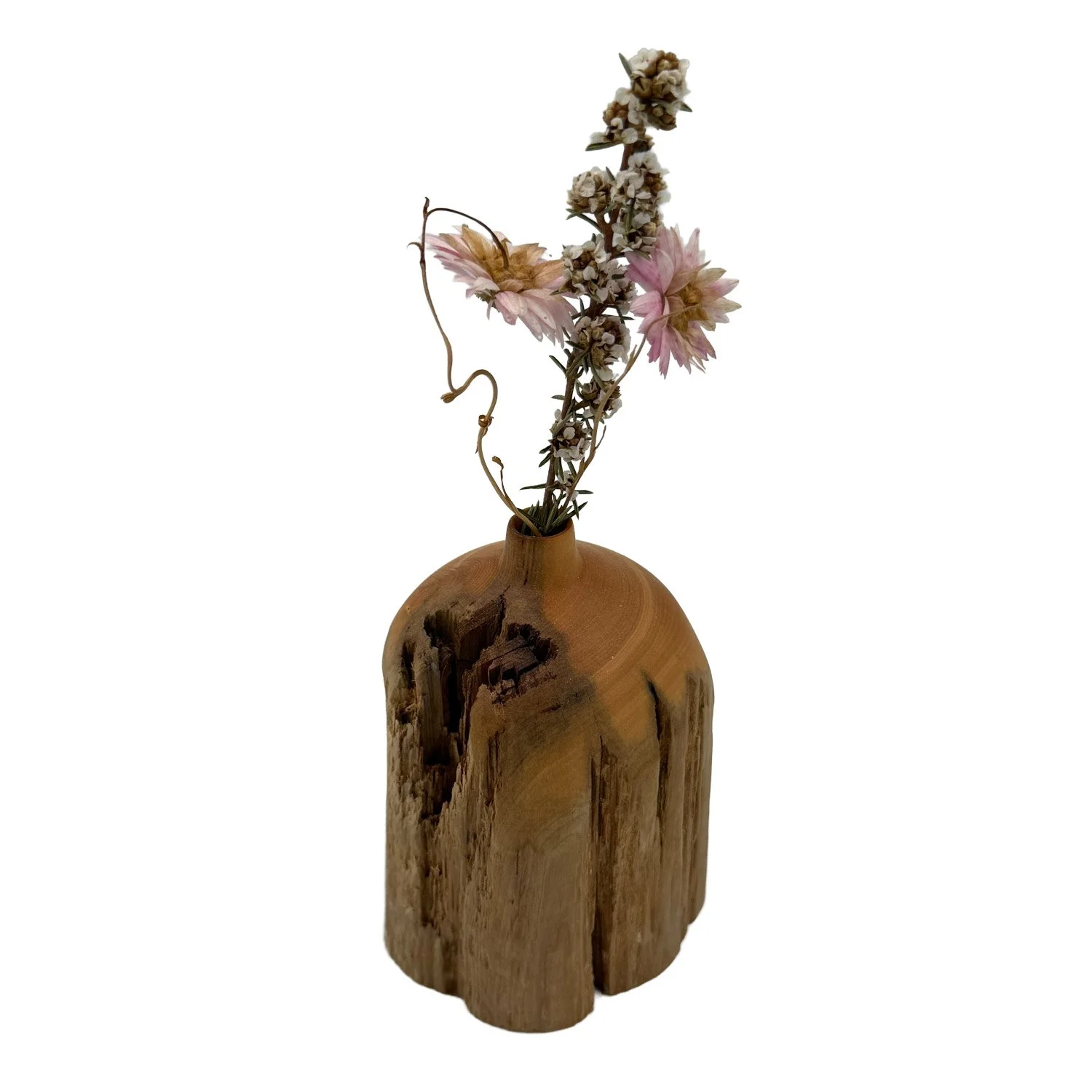 Small Bud Vase in Huon Pine Limb Wood, crafted by Andrew McNamara Woodturning