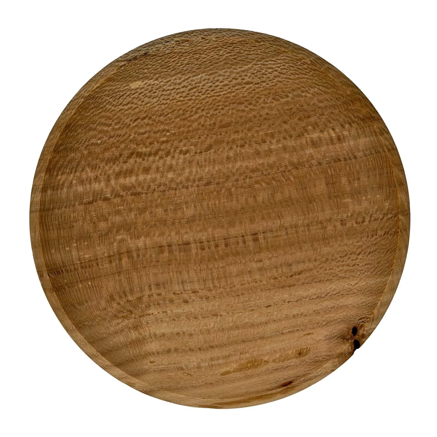 Above view of small Platter in Silky Oak, crafted by Andrew McNamara Woodturning