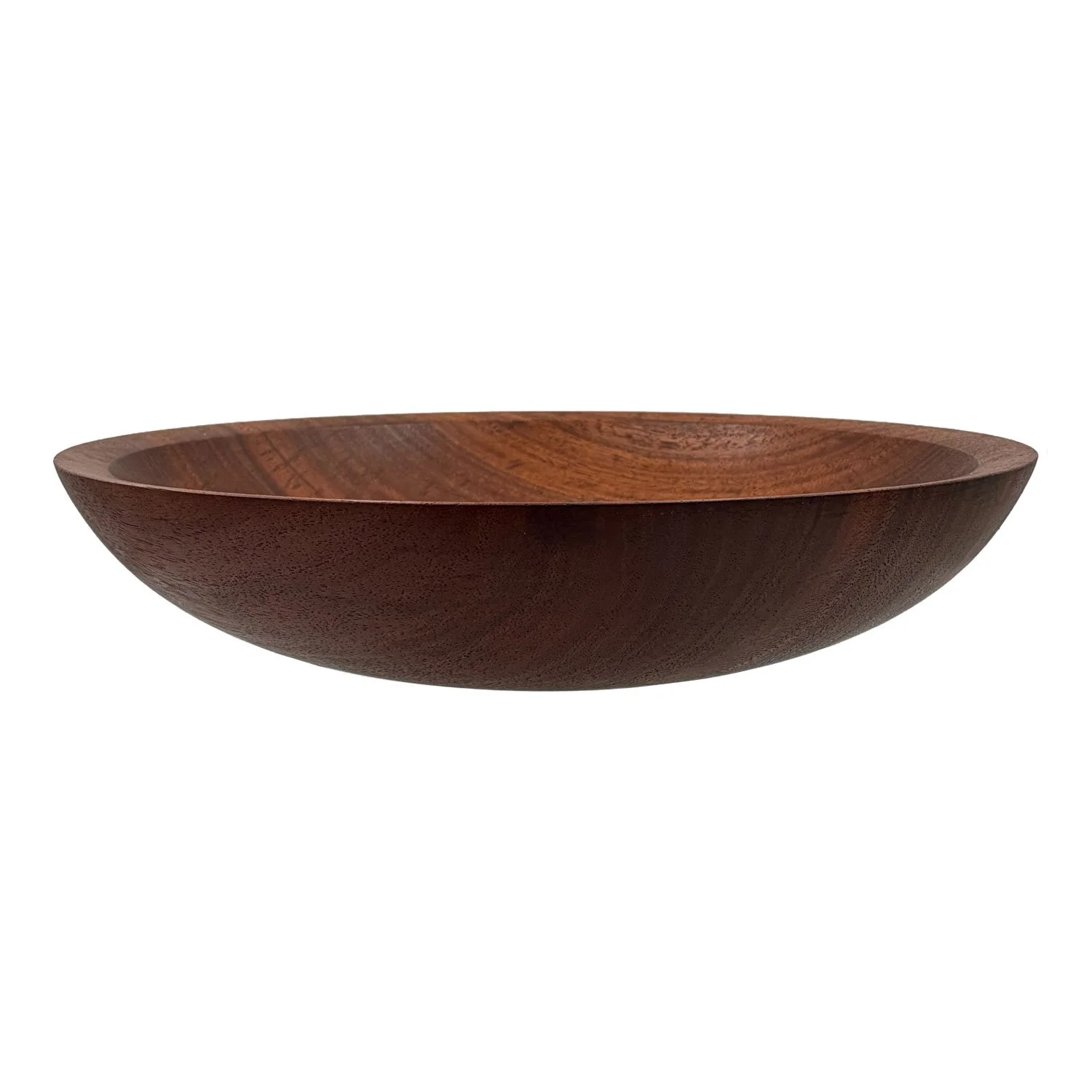 Side view of small serving bowl in Jarrah Timber, crafted by Andrew McNamara Woodturning
