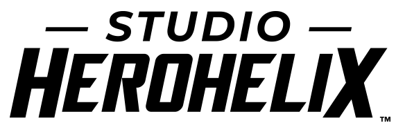 Studio Herohelix logo with bold text 'Studio Herohelix' in black on a white background.
