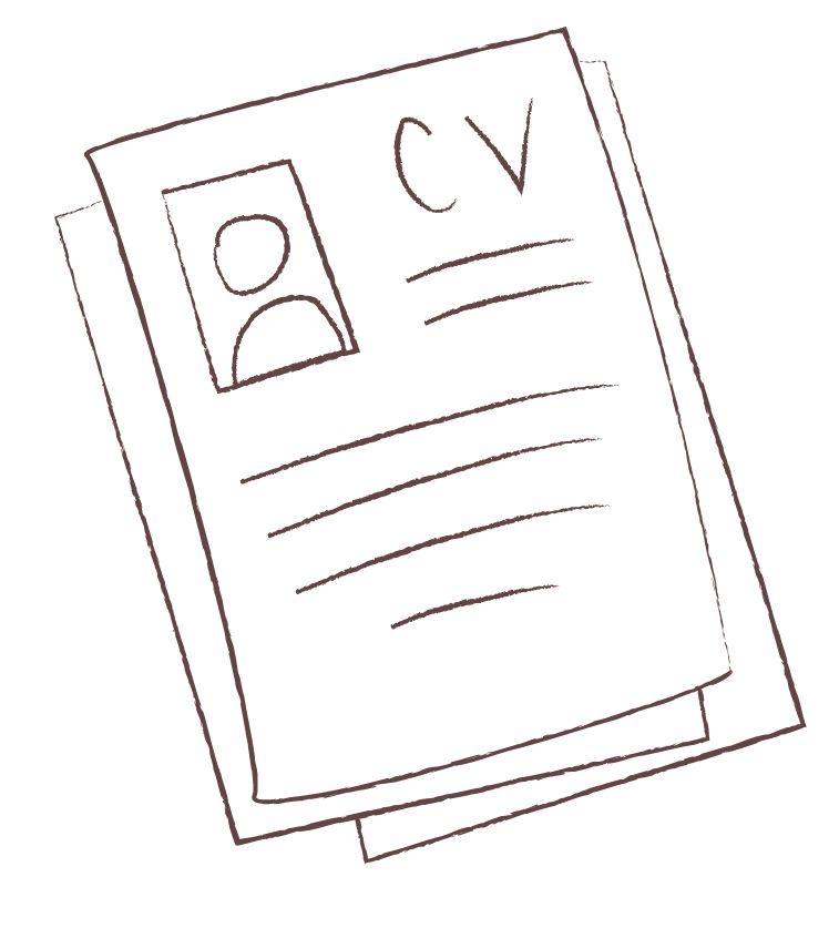 illustratie van cv loopbaancoach sollicitatiebegeleiding