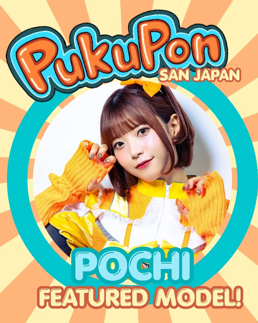 We are so excited to Announce that POCHI will be appearing as a special guest model for Pukupon in the fashion show at San Japan in San Antonio, Texas! Pochi Voices Inukai Ulu in NAKANO DEN-NOU from DEN-ON-BU and is also active as a DJ! 

She&rsquo;s