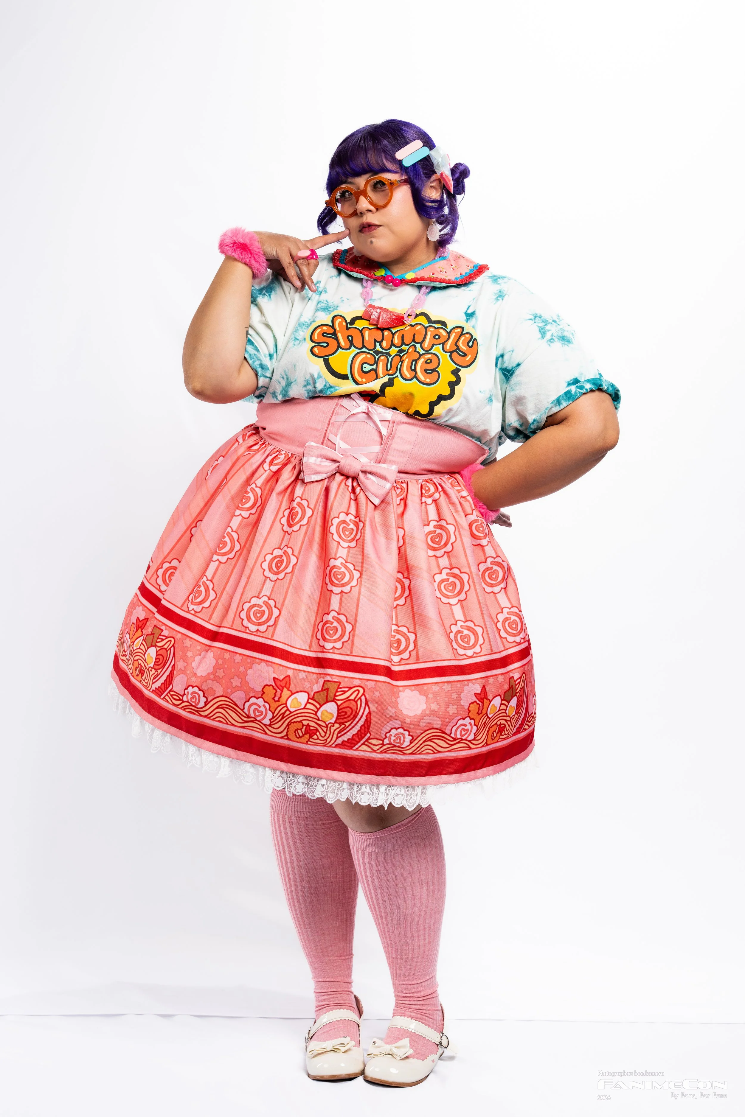 Ramen Party Parfait Skirt-- PINK NARUTOMAKI **PREORDER**