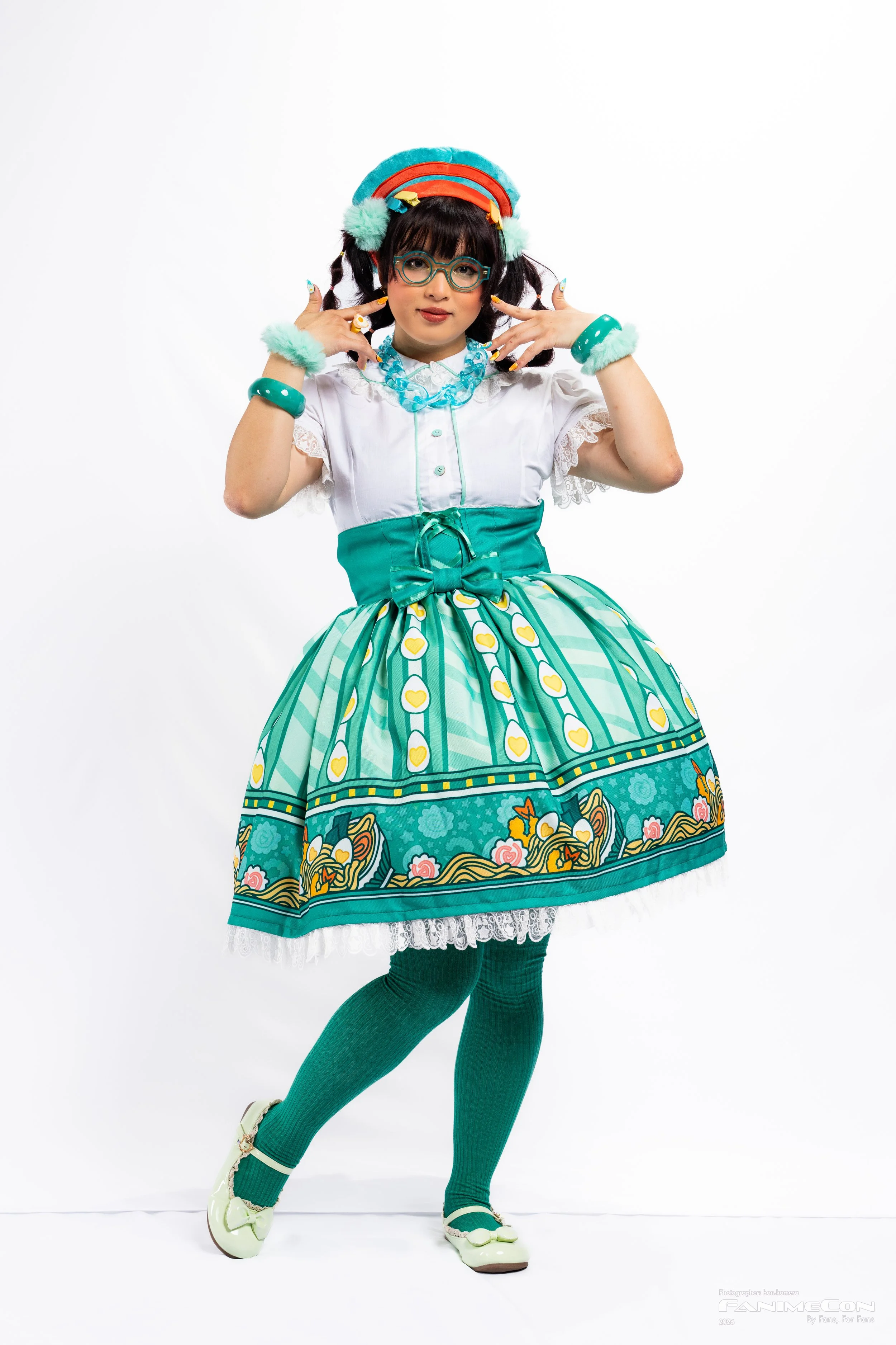 Ramen Party Parfait Skirt- TEAL EGG  **PREORDER**